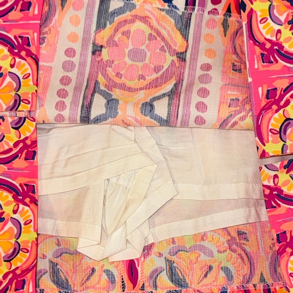 Lilly Pulitzer Marigold Pink Fushion Floral Skort Size 4 - Picture 9 of 9
